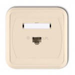 1GLK-1e Gniazdo komputerowe 1x RJ45 kat.5e, ekranowane, 8 stykowe  Beżowy