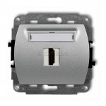 7HDMI-1 Gniazdo HDMI -  Srebrny Metalik