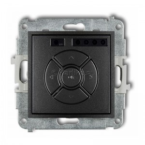 11MSR-4 Elektroniczny sterowniik roletowy, sterowanie lokalne i z pilota, sterowanie strefą, sterowanie podstrefą Grafitowy Karlik Mini - Widok z przodu