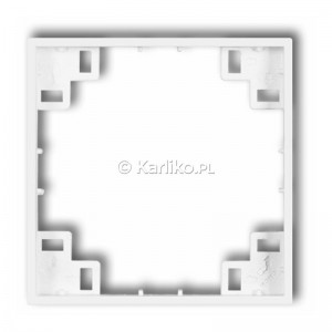 Ramka pośrednia Biały Mat Karlik Icon - Widok z przodu